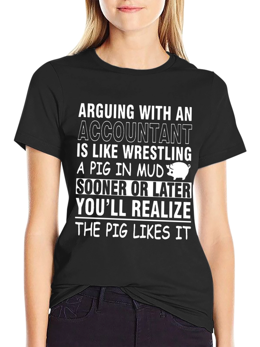 Accountant Pig T-Shirt Funny Accounting Gift