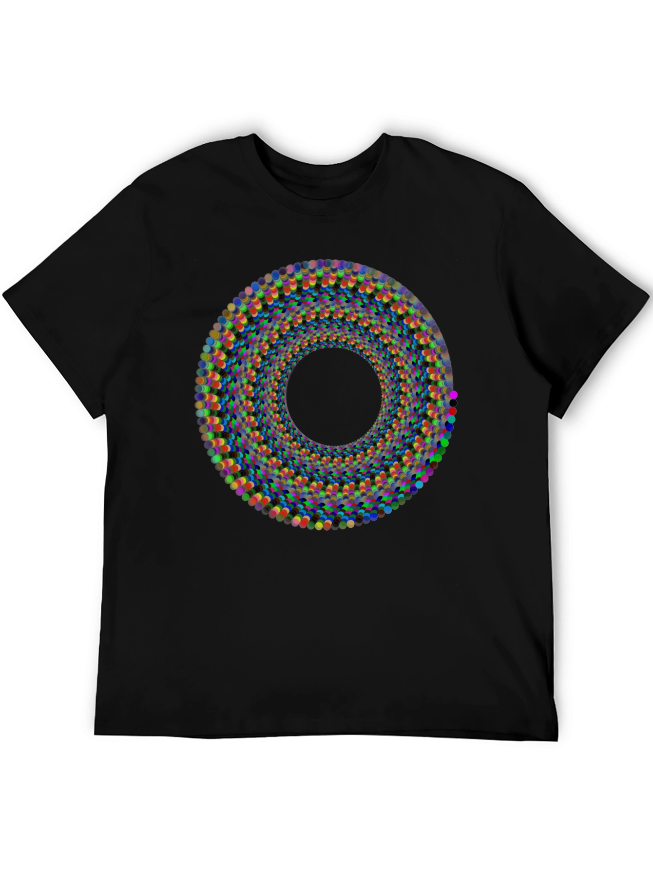 Abstract Illusion Black T-Shirt