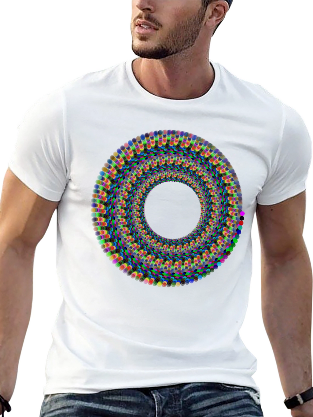 Abstract Illusion Black T-Shirt