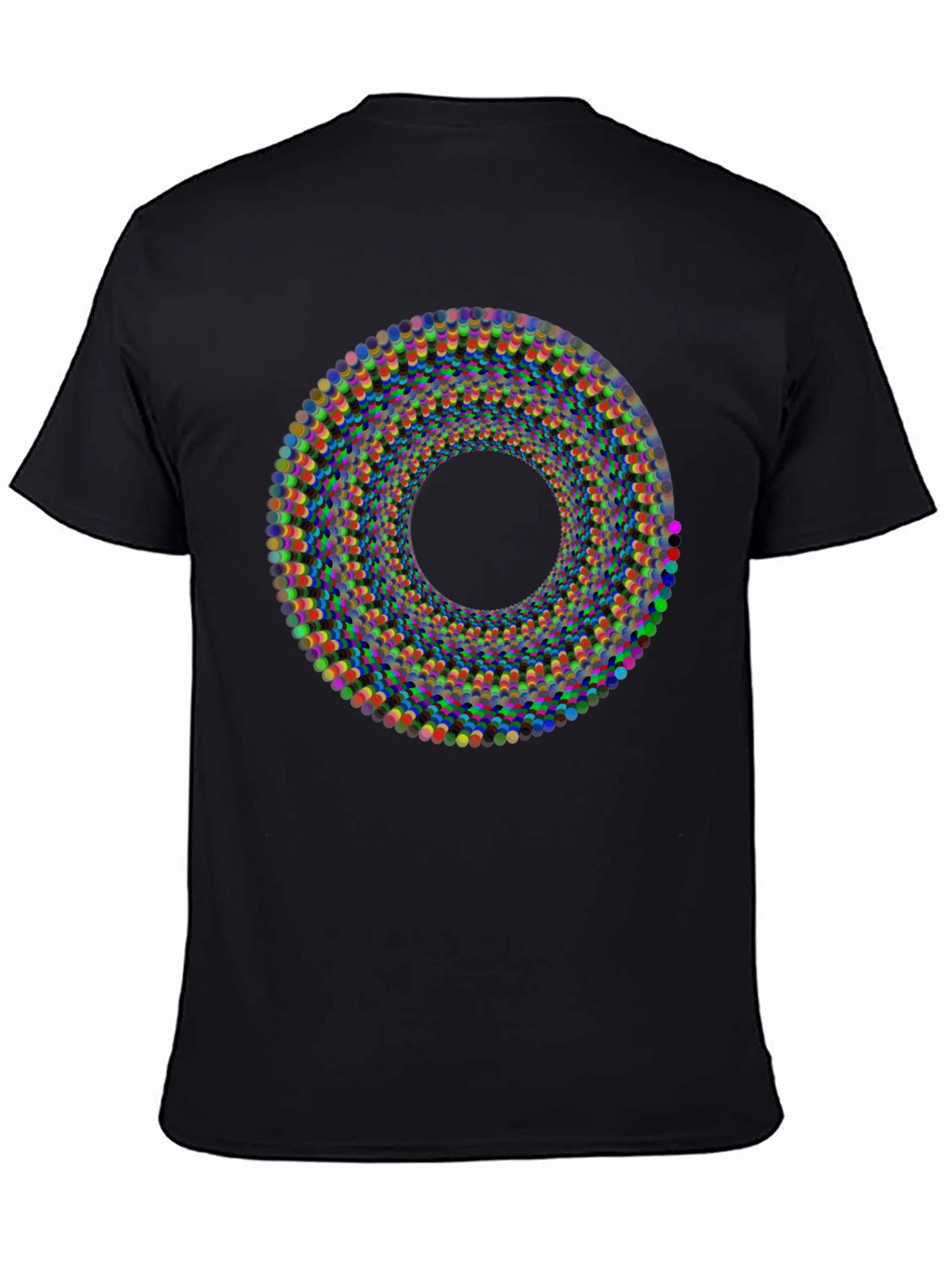 Abstract Illusion Black T-Shirt