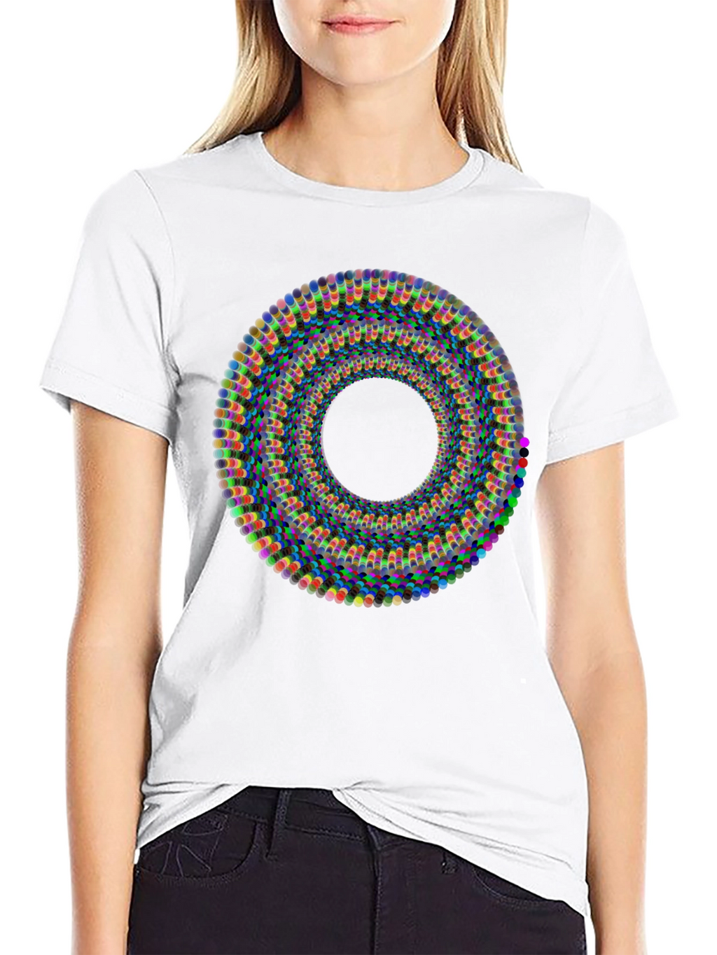Abstract Illusion Black T-Shirt