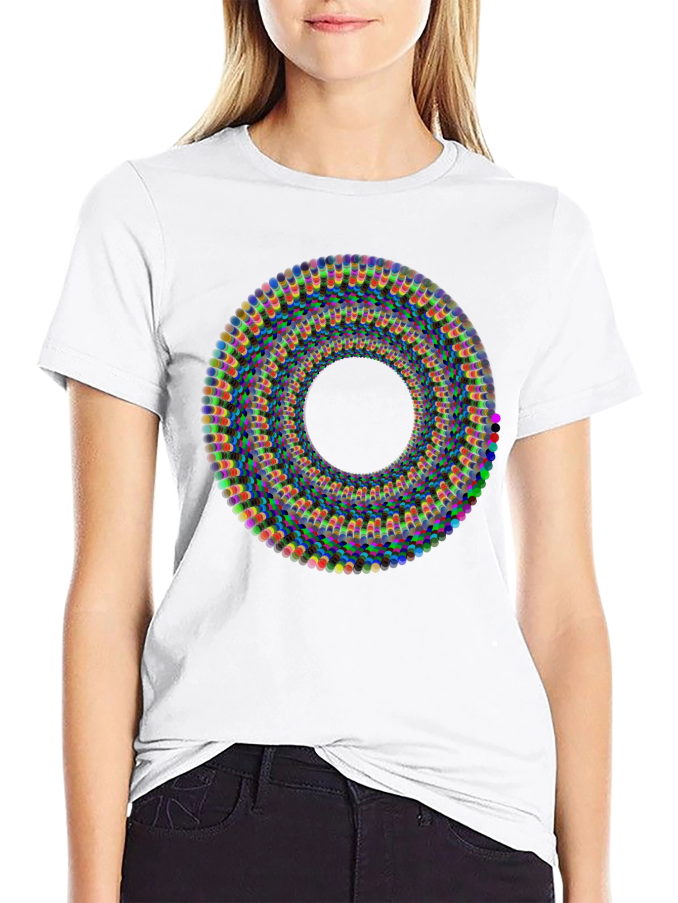 Abstract Illusion Black T-Shirt