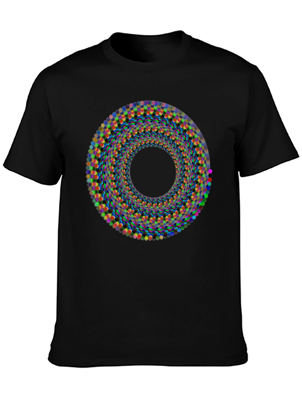 Abstract Illusion Black T-Shirt