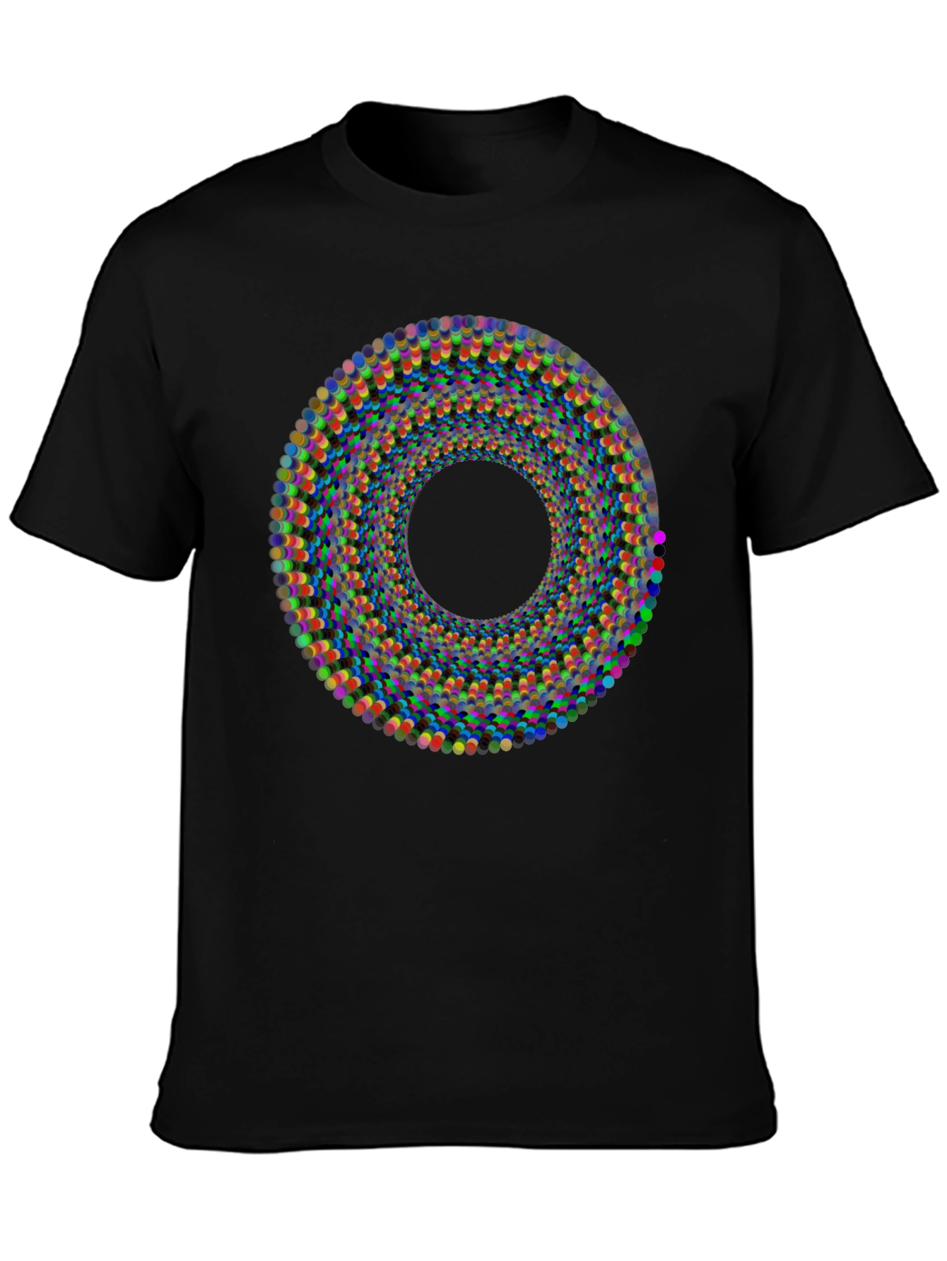 Abstract Illusion Black T-Shirt