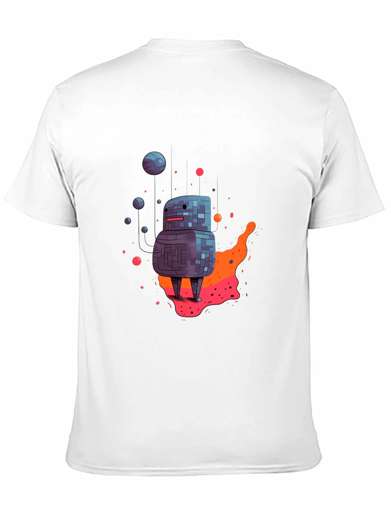 Abstract Robot Graphic T-Shirt - Cool Casual Wear