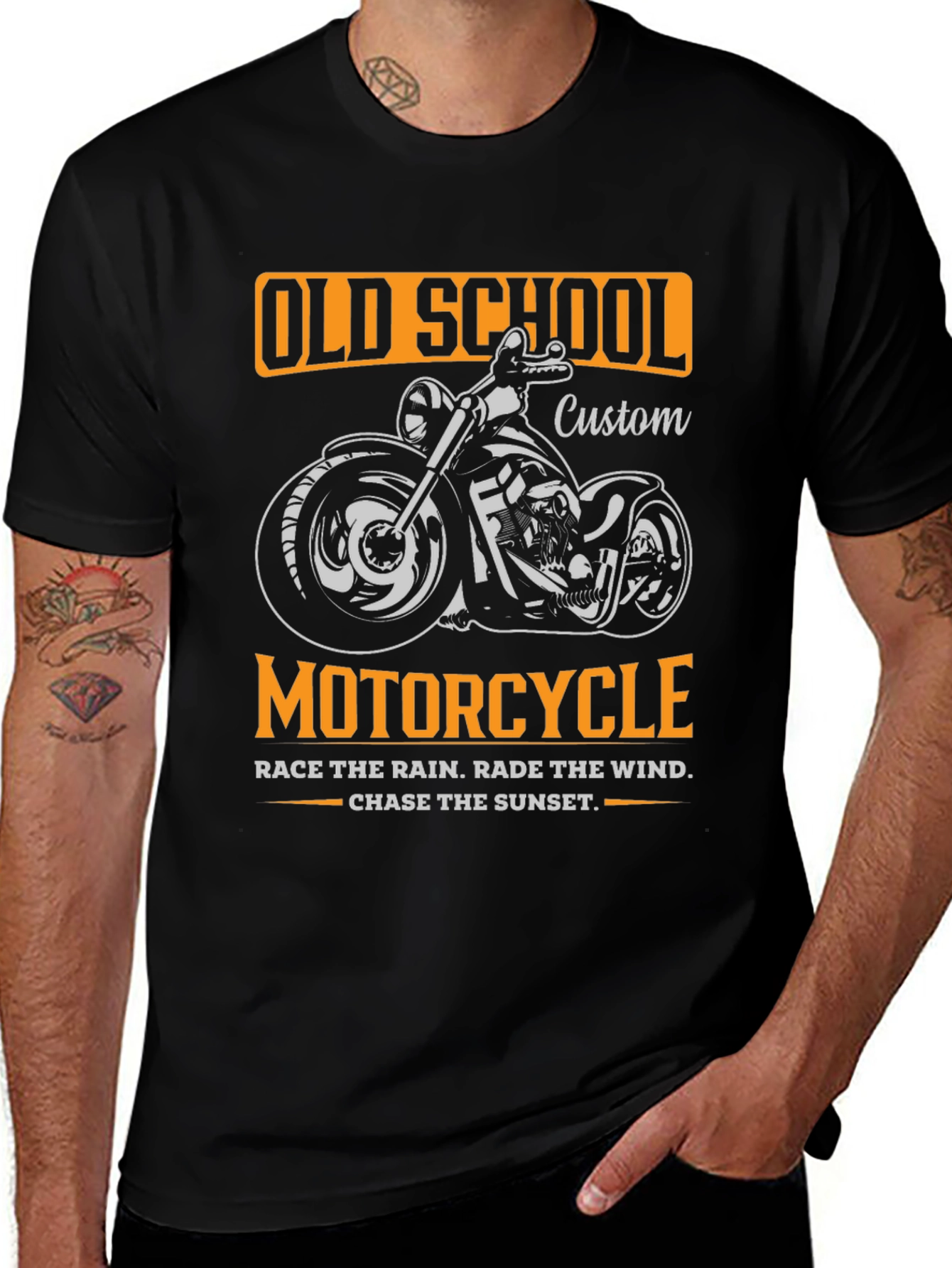 Old School Motorcycle Graphic T-Shirt