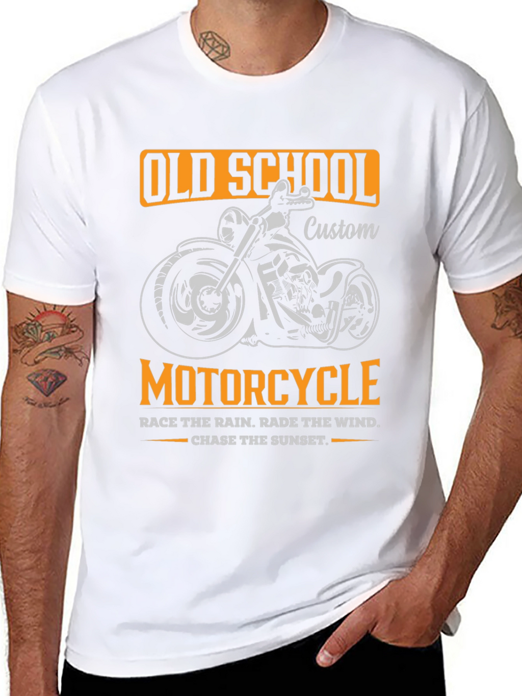 Old School Motorcycle Graphic T-Shirt