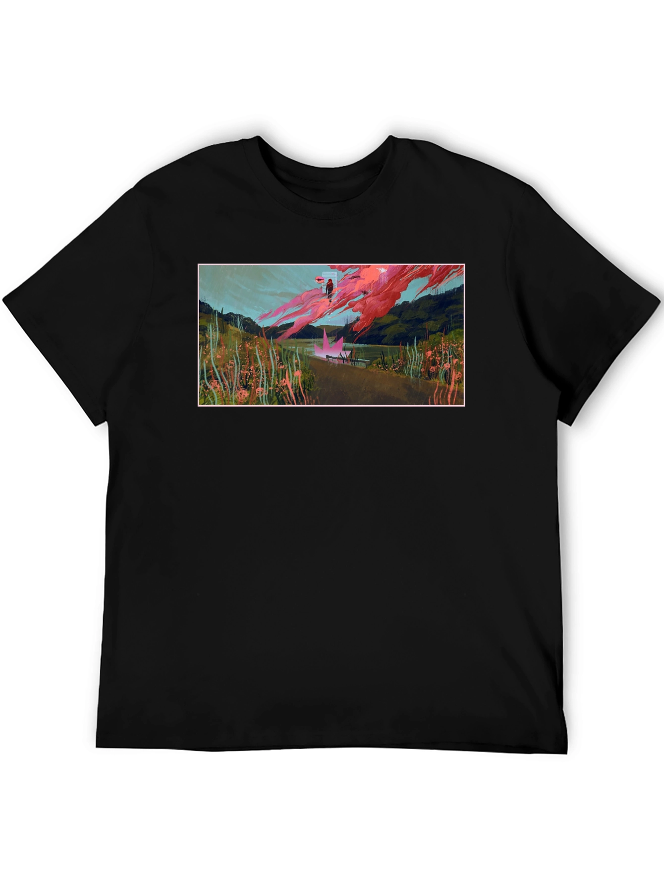 Abstract Landscape Graphic Tee - Unique Art Shirt
