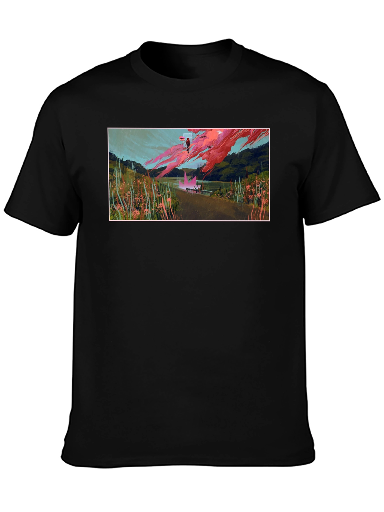 Abstract Landscape Graphic Tee - Unique Art Shirt