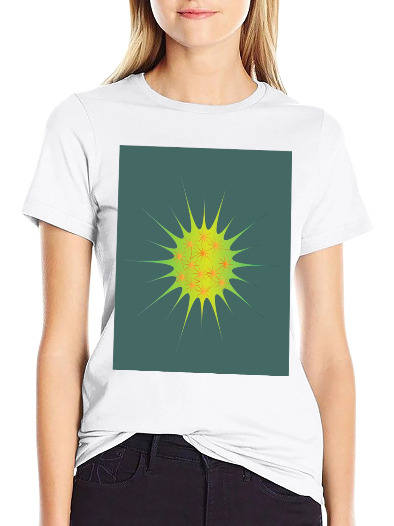 Abstract Graphic Print Crew Neck T-Shirt
