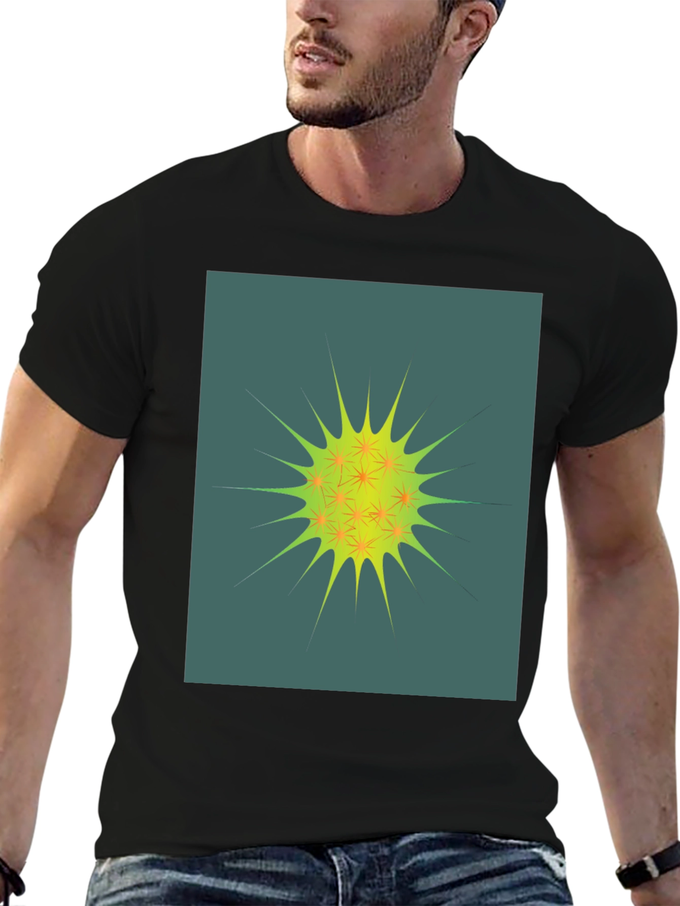Abstract Graphic Print Crew Neck T-Shirt
