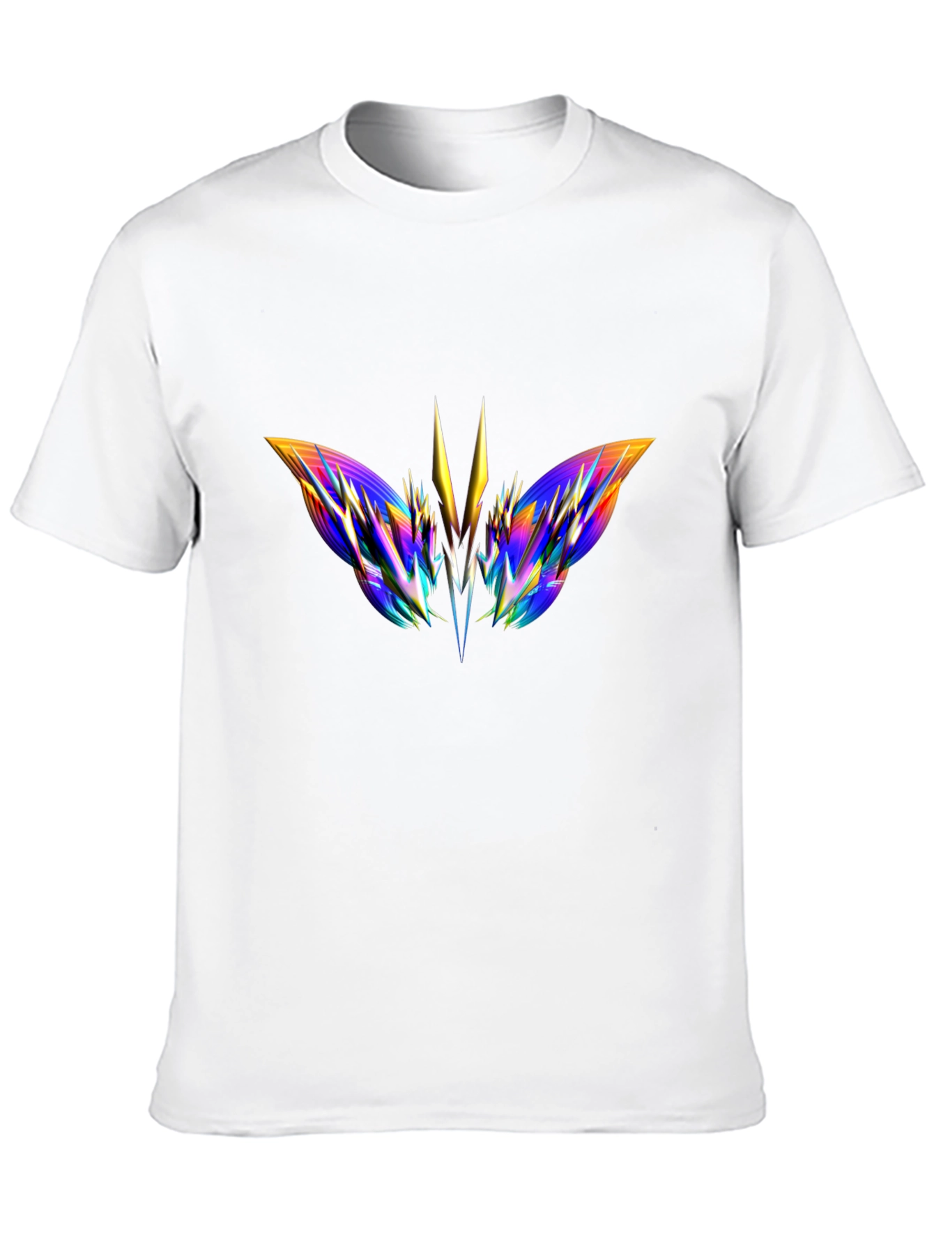 Abstract Butterfly Graphic Black T-Shirt