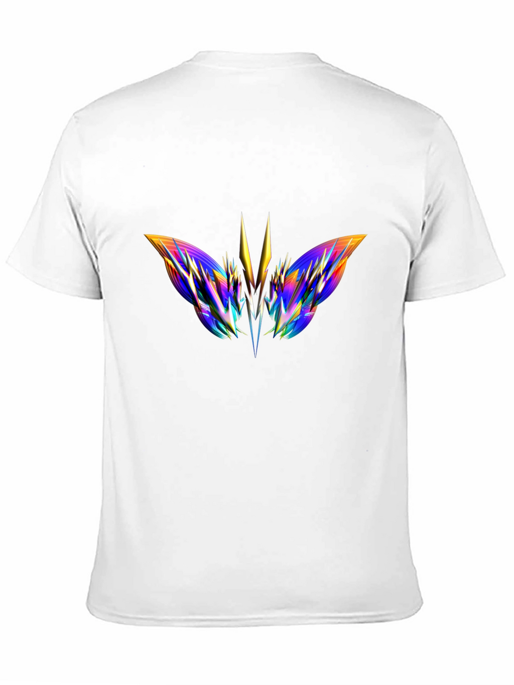 Abstract Butterfly Graphic Black T-Shirt
