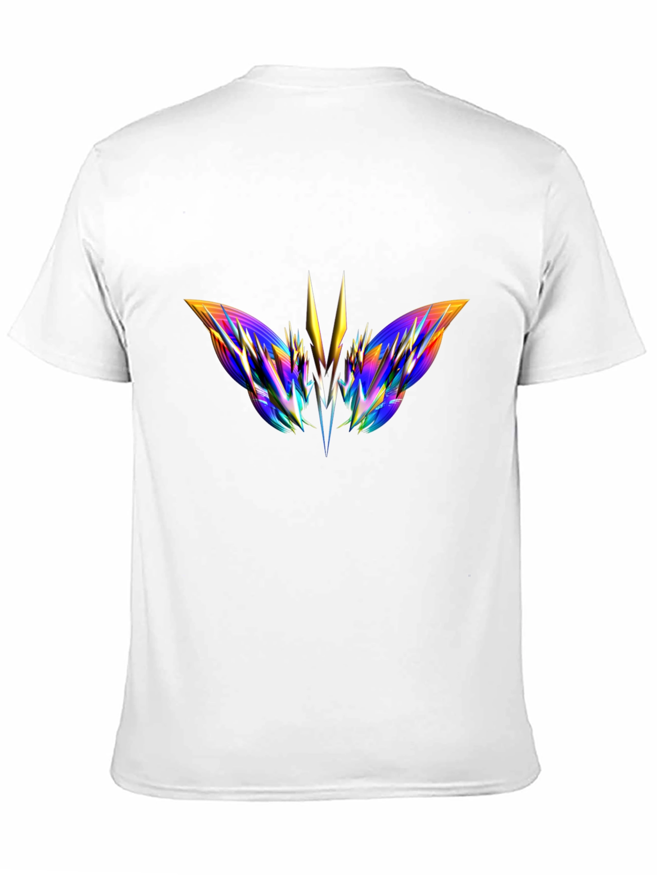Abstract Butterfly Graphic Black T-Shirt