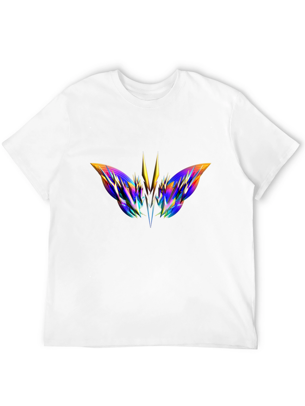 Abstract Butterfly Graphic Black T-Shirt