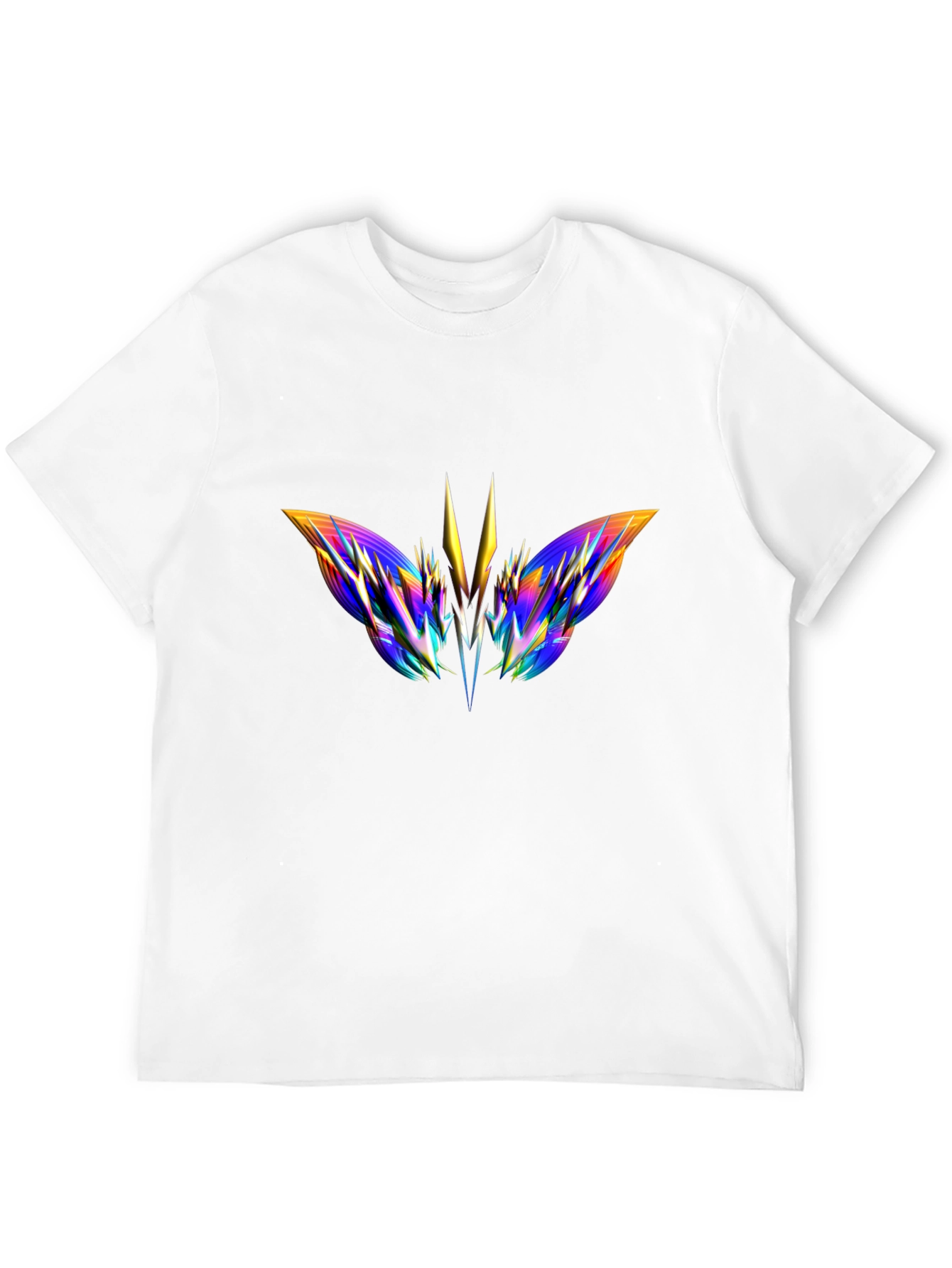 Abstract Butterfly Graphic Black T-Shirt