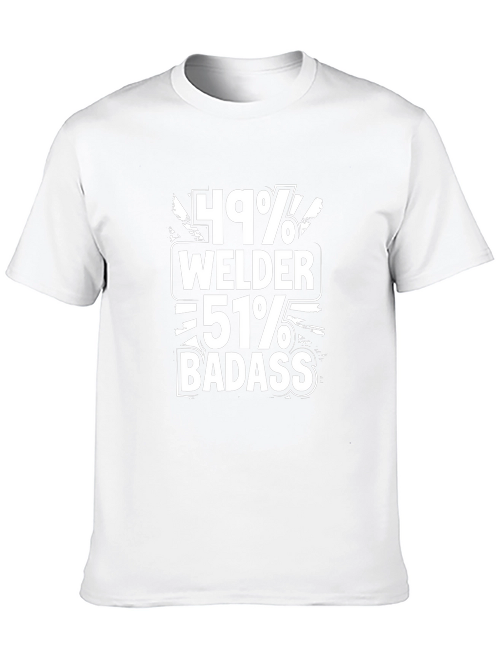 49% Welder 51% Badass Black Graphic Tee