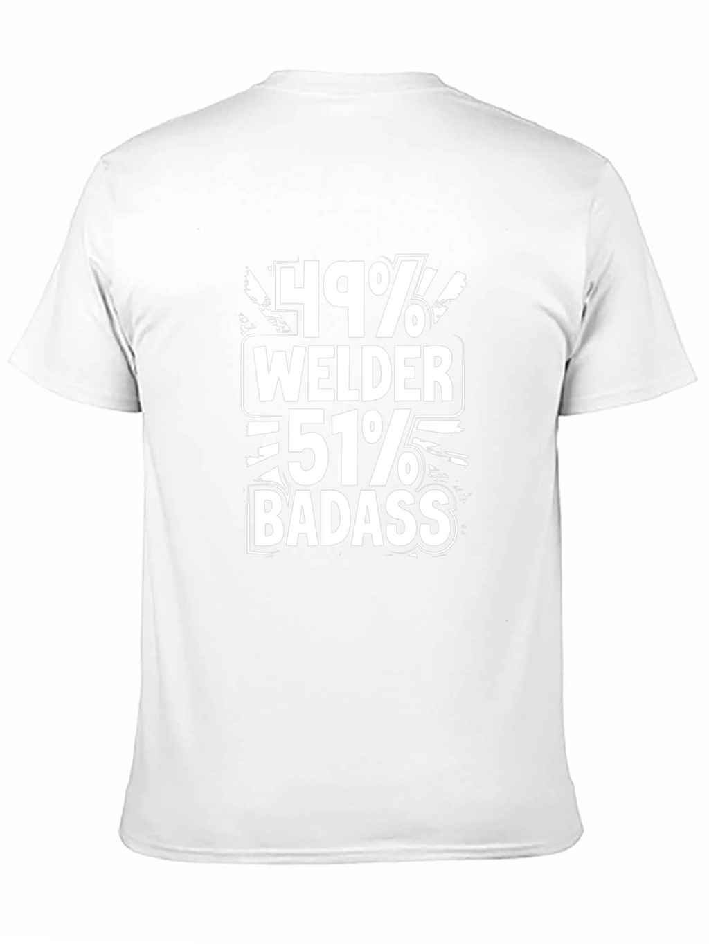 49% Welder 51% Badass Black Graphic Tee