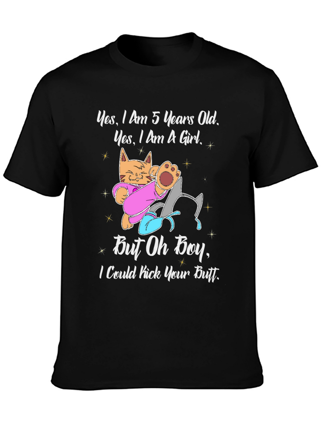 5 Year Old Girl Cat T-Shirt