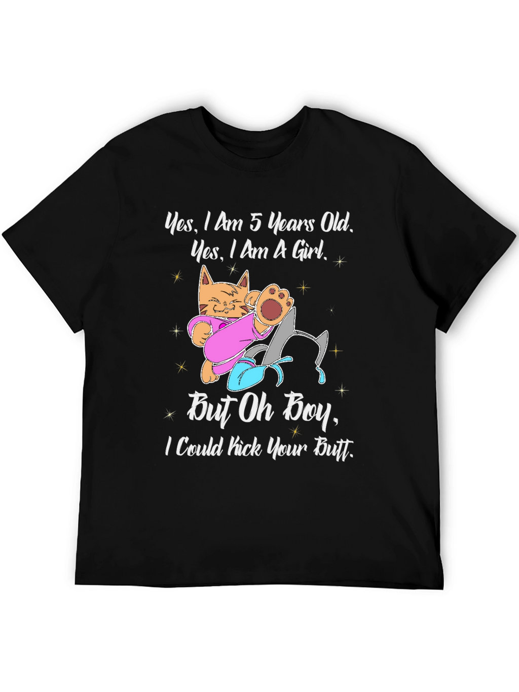 5 Year Old Girl Cat T-Shirt