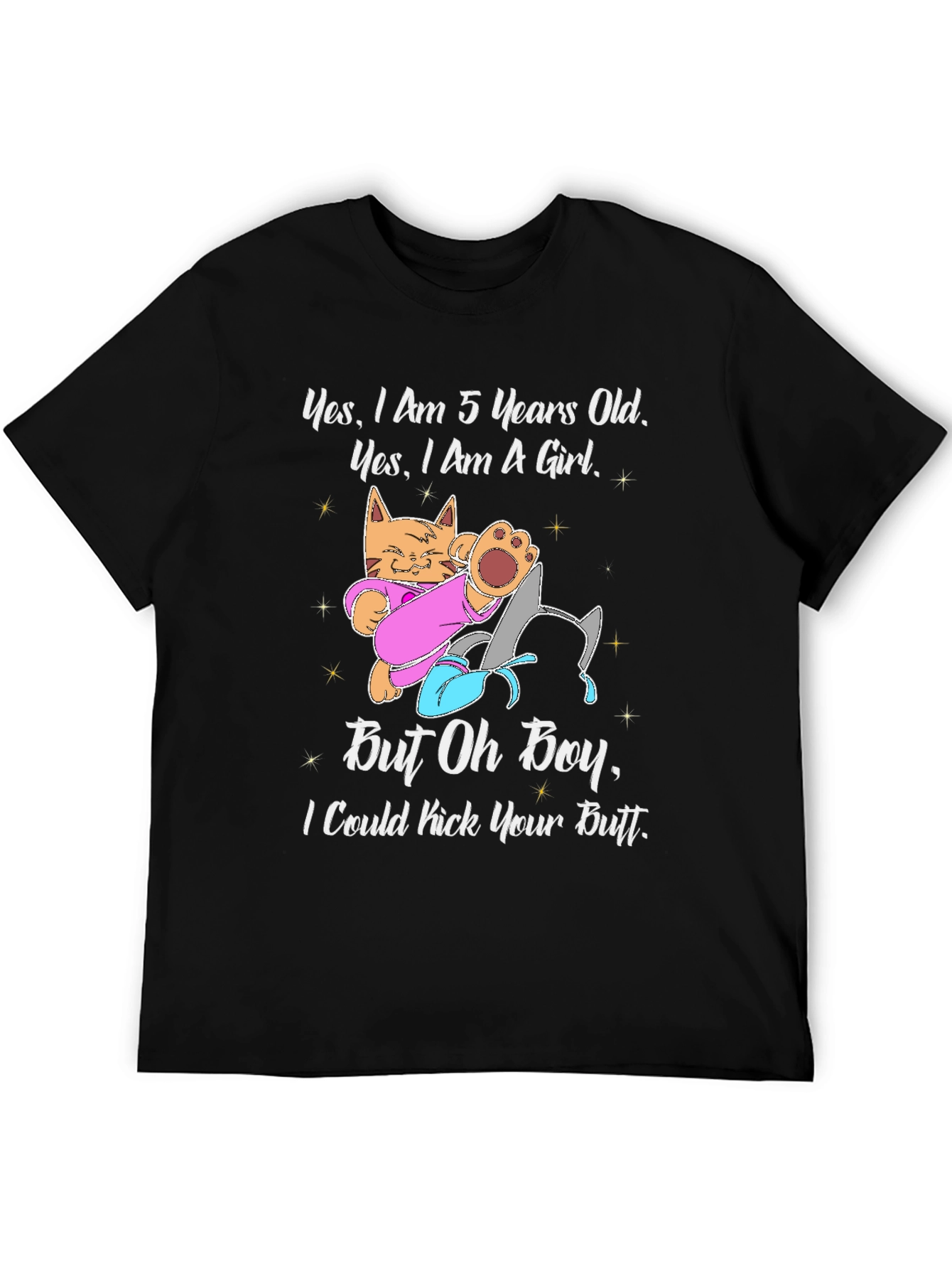 5 Year Old Girl Cat T-Shirt