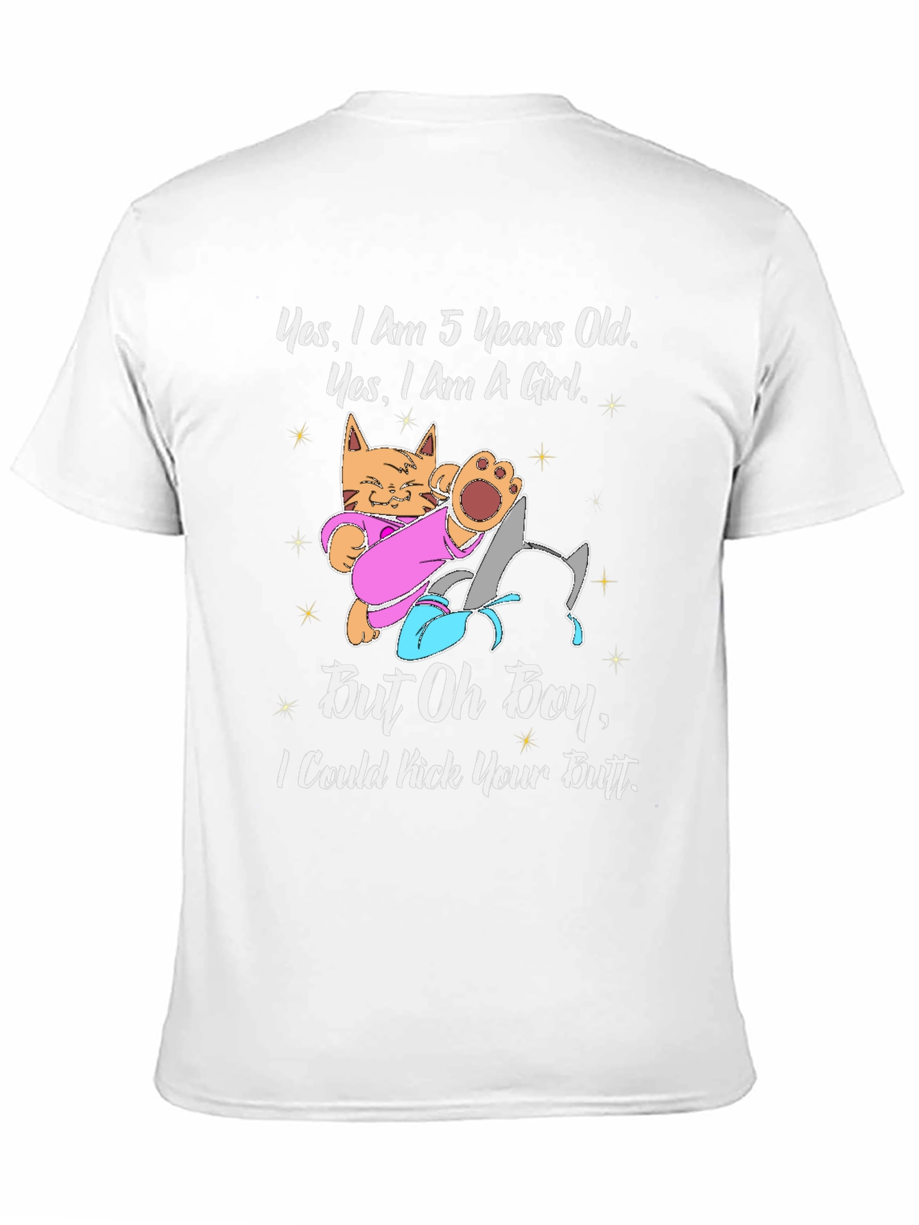 5 Year Old Girl Cat T-Shirt