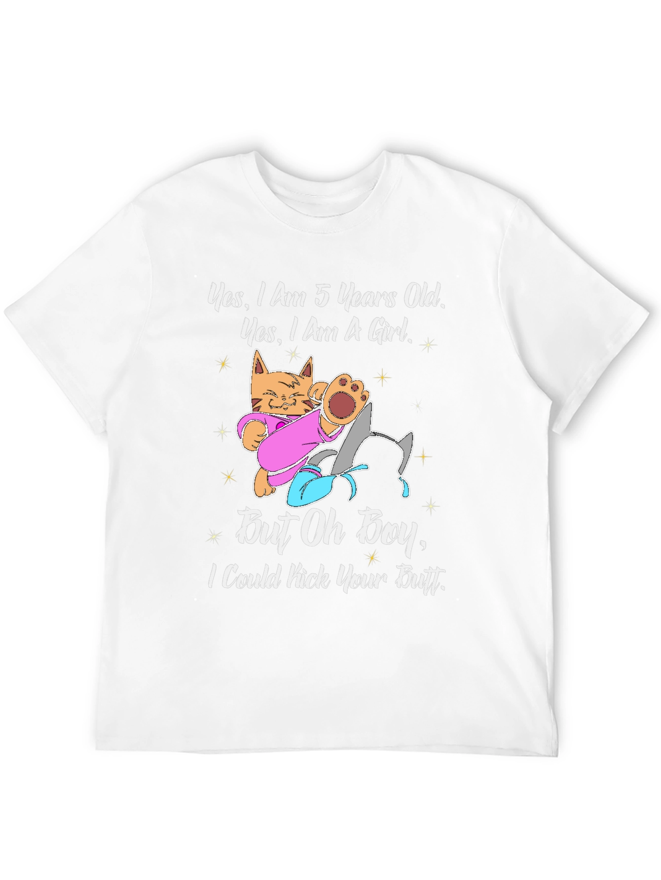 5 Year Old Girl Cat T-Shirt