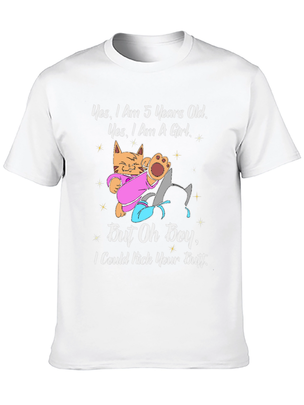 5 Year Old Girl Cat T-Shirt