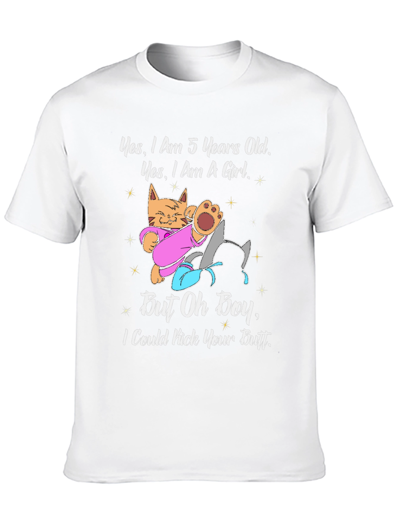 5 Year Old Girl Cat T-Shirt