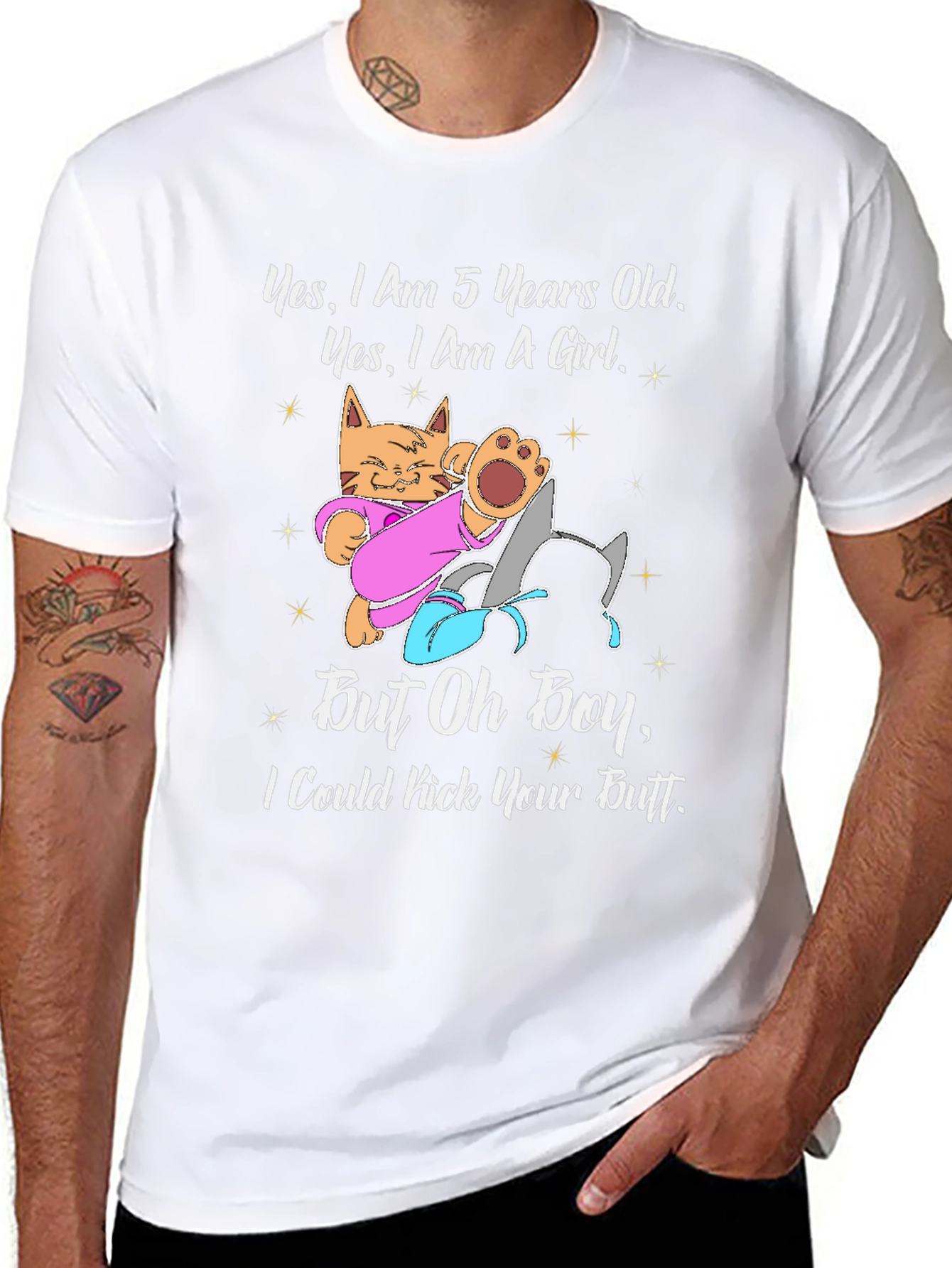 5 Year Old Girl Cat T-Shirt