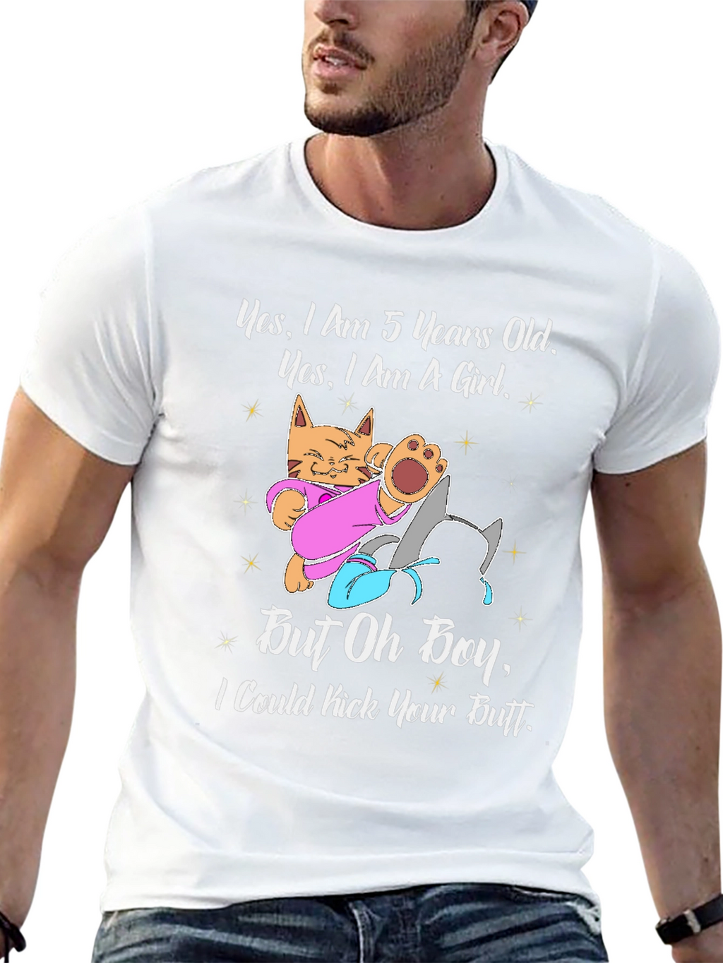 5 Year Old Girl Cat T-Shirt