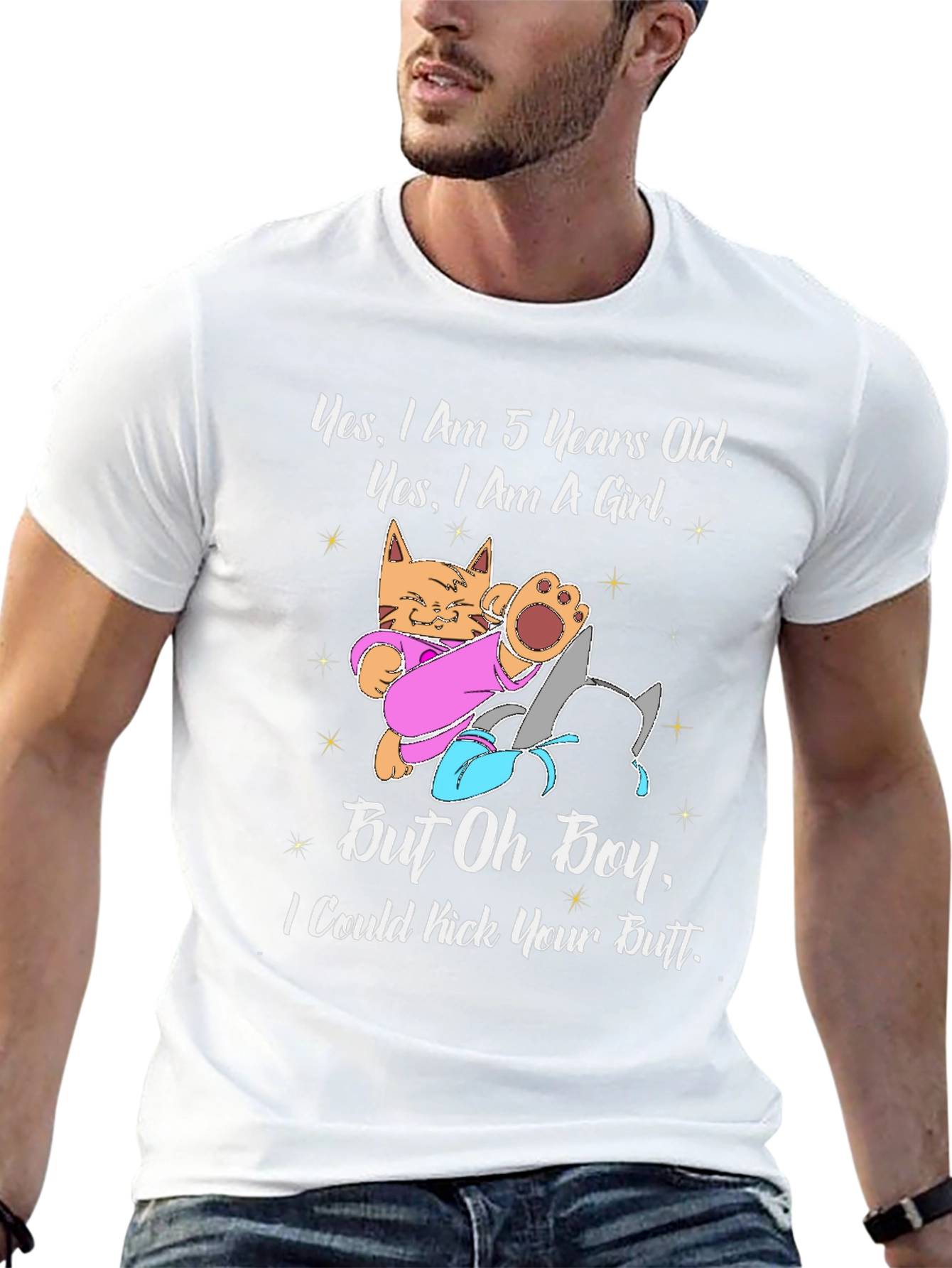5 Year Old Girl Cat T-Shirt