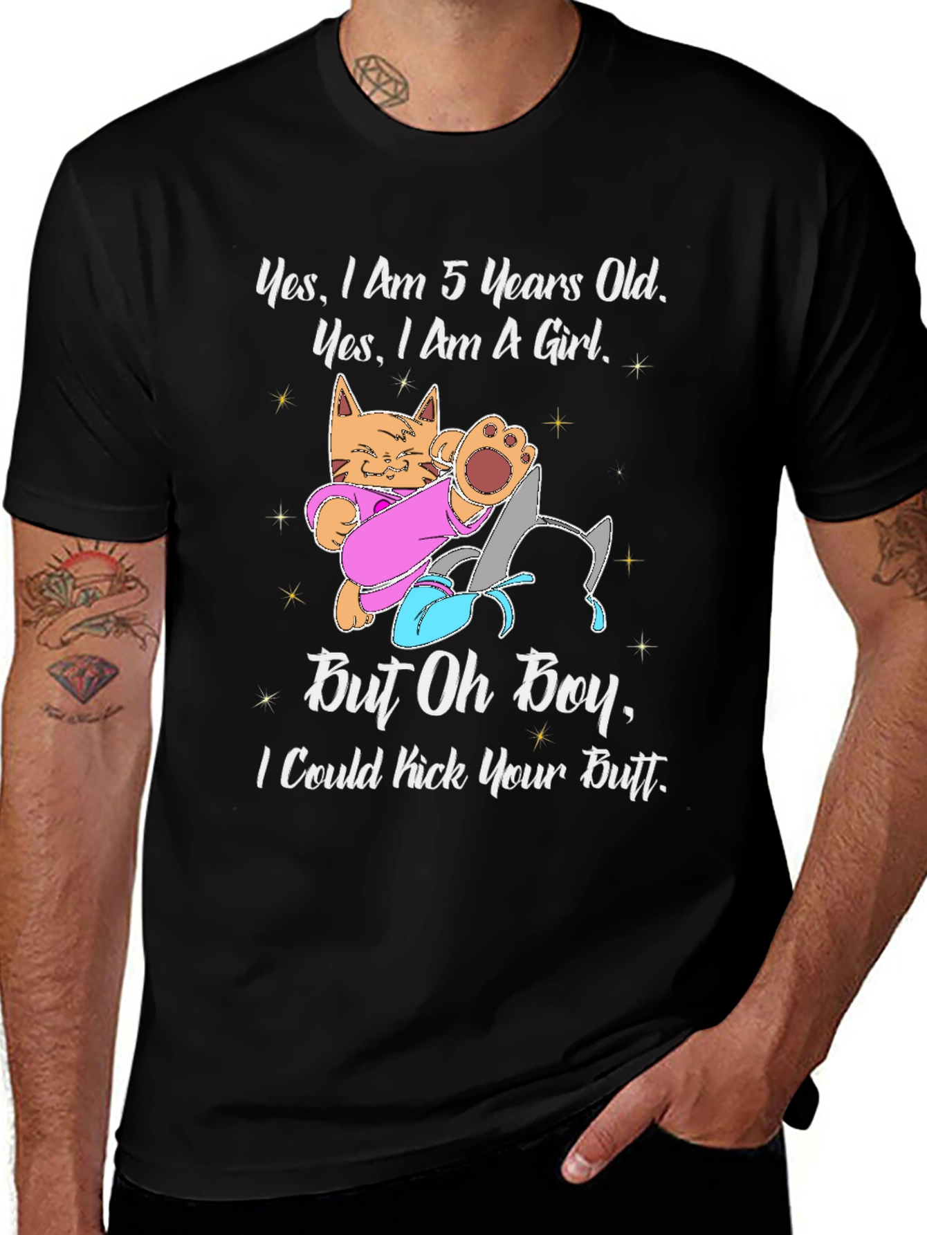 5 Year Old Girl Cat T-Shirt