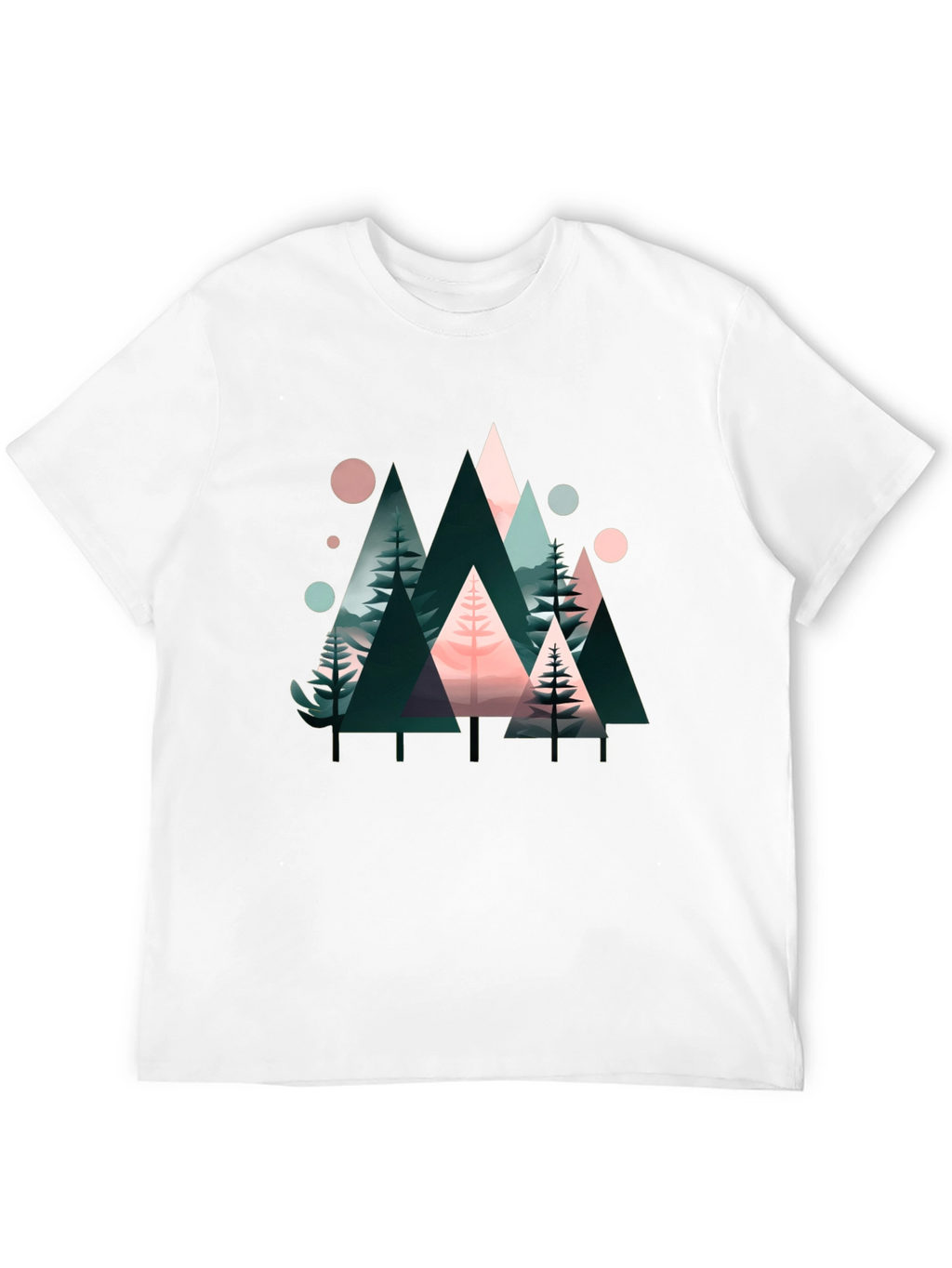 Abstract Geometric Forest Graphic Tee