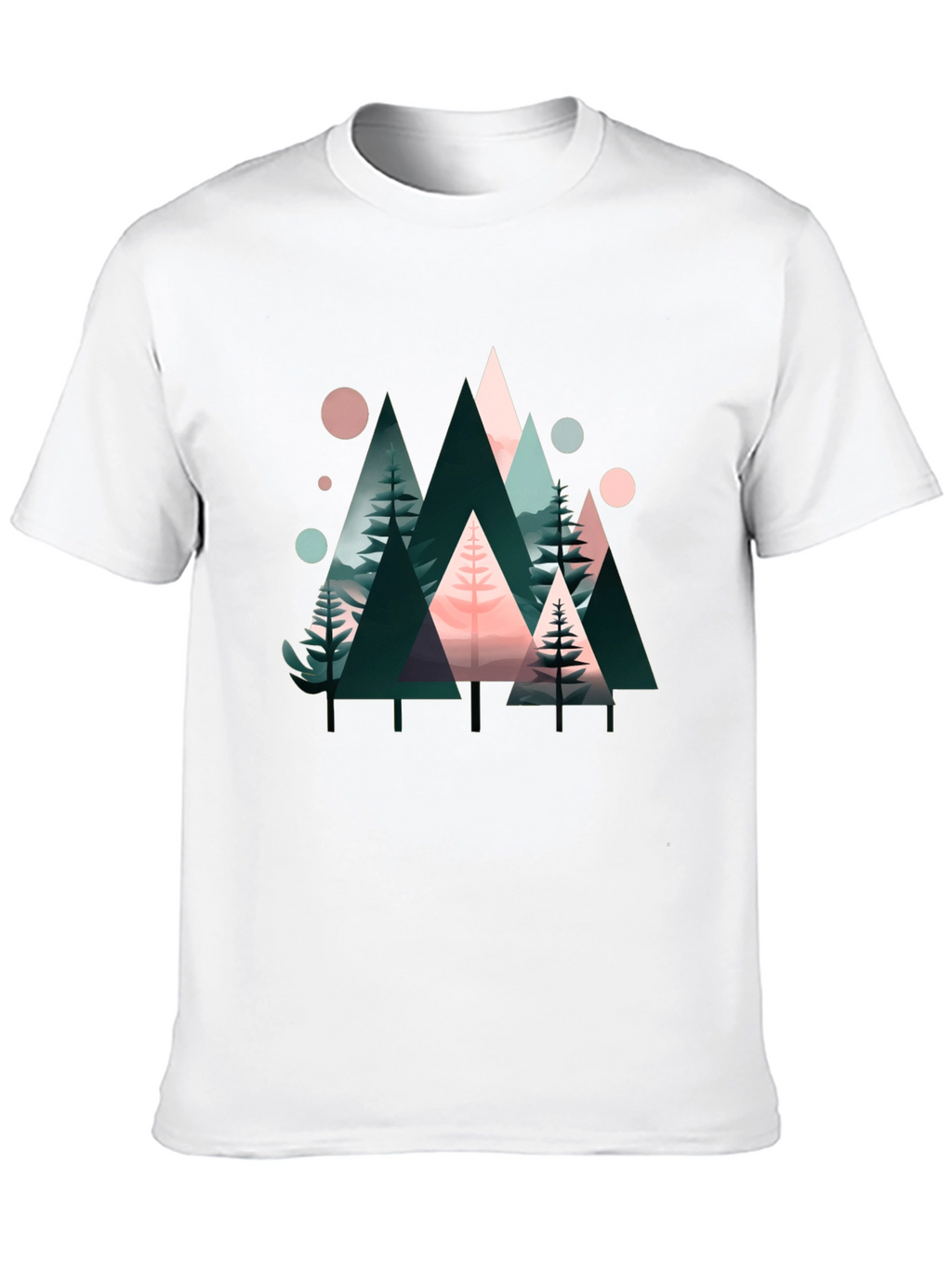 Abstract Geometric Forest Graphic Tee