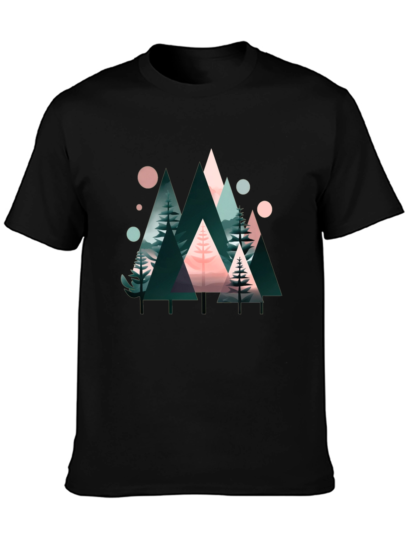 Abstract Geometric Forest Graphic Tee
