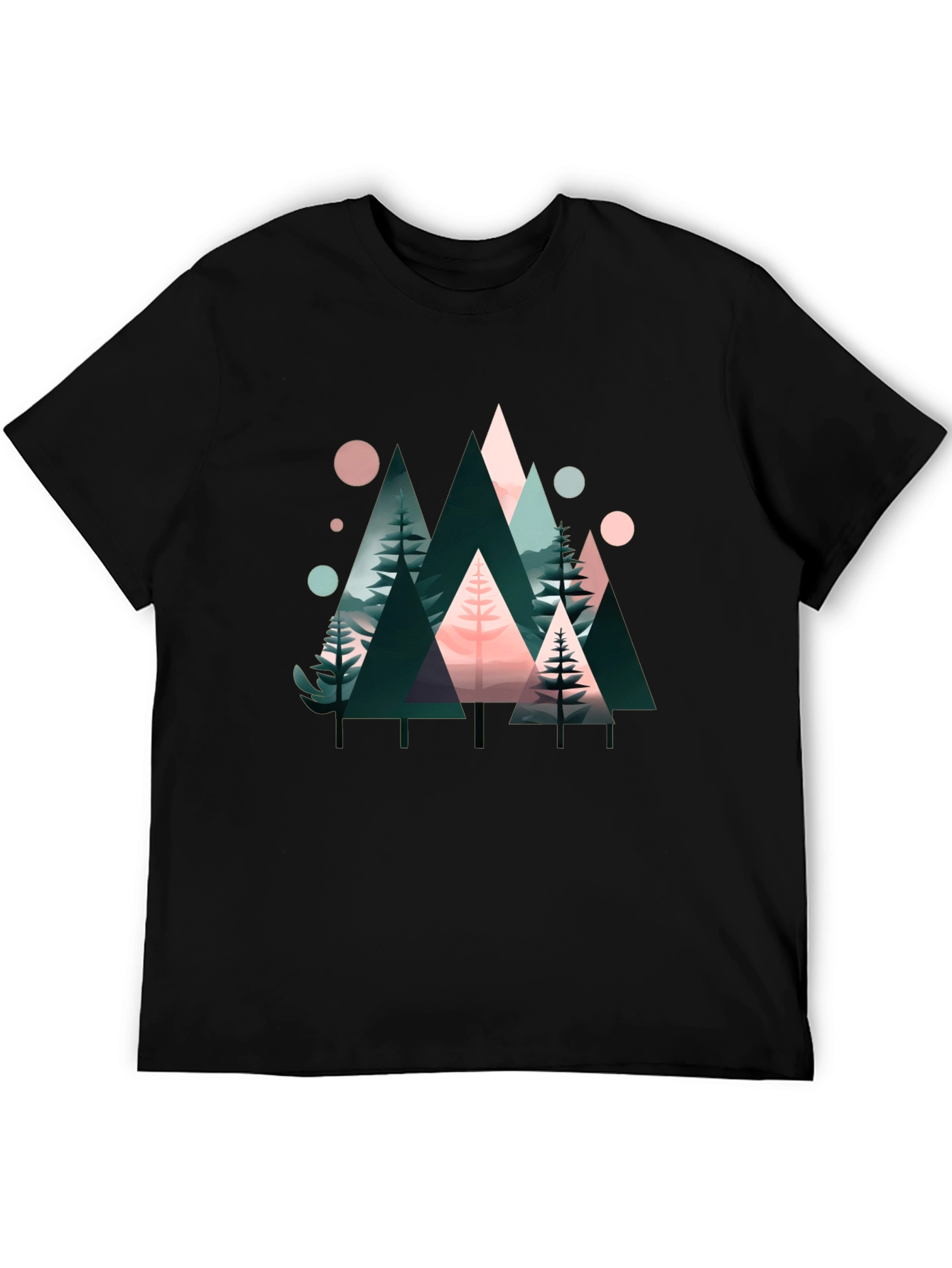 Abstract Geometric Forest Graphic Tee