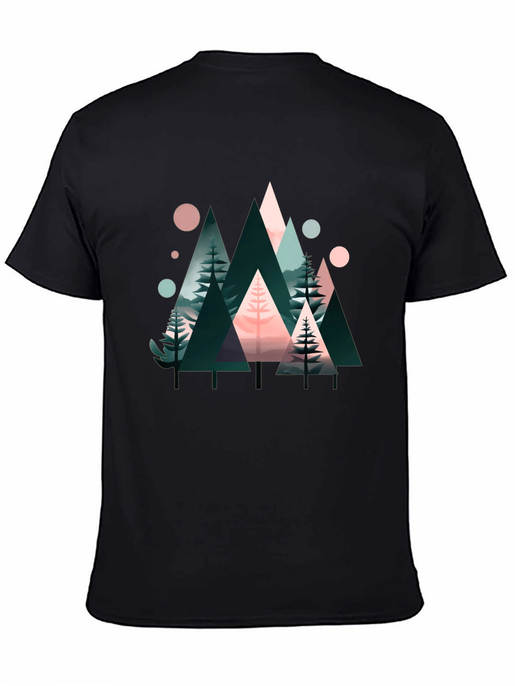 Abstract Geometric Forest Graphic Tee