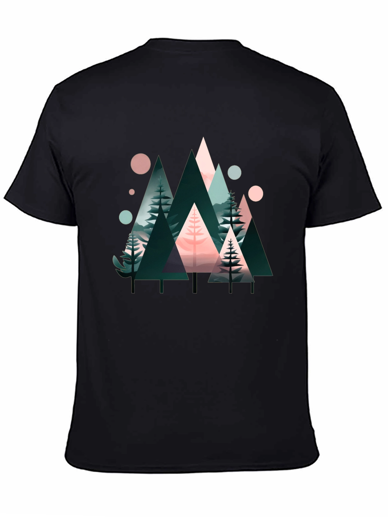 Abstract Geometric Forest Graphic Tee