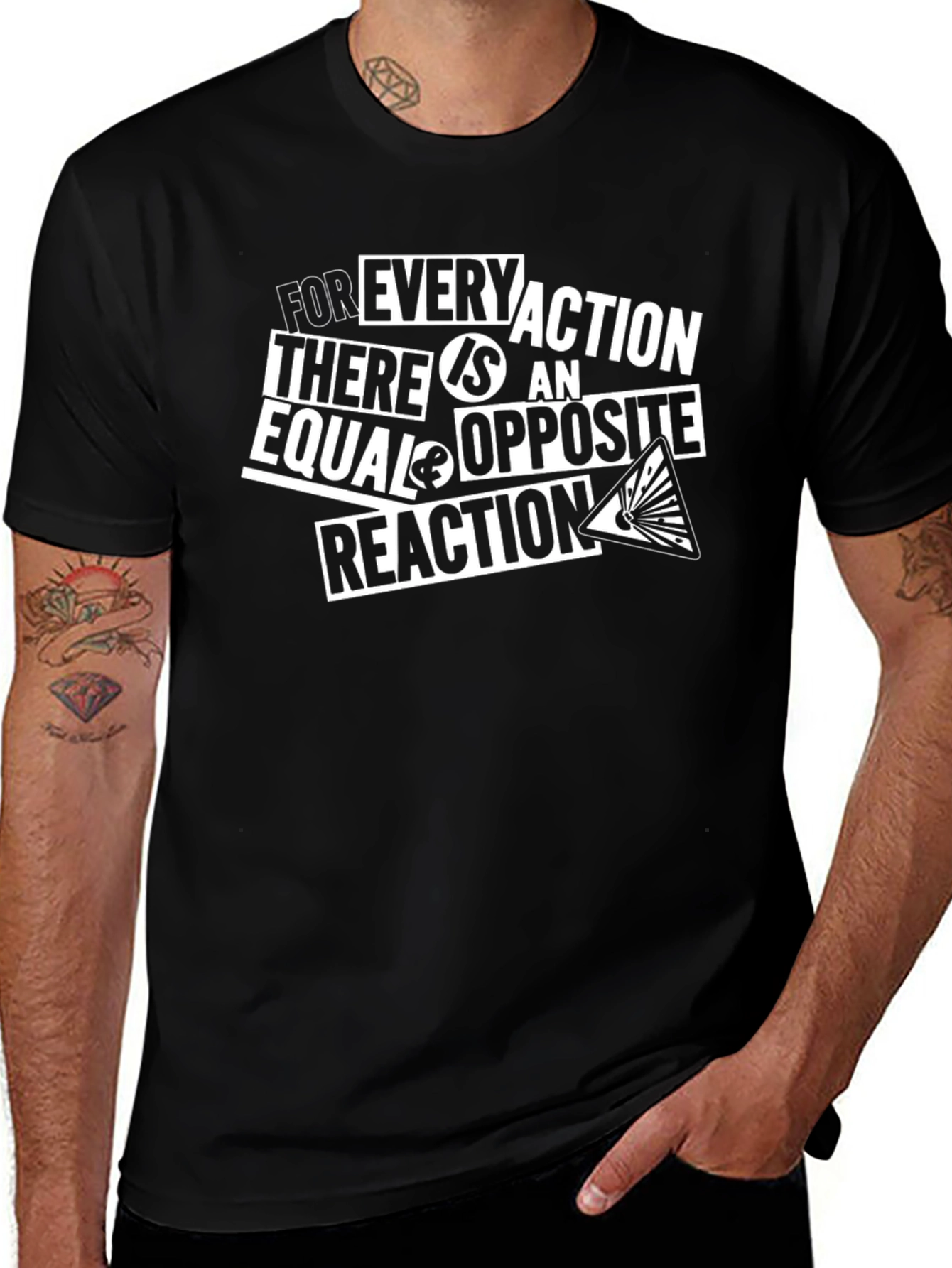 Action Reaction Graphic T-Shirt