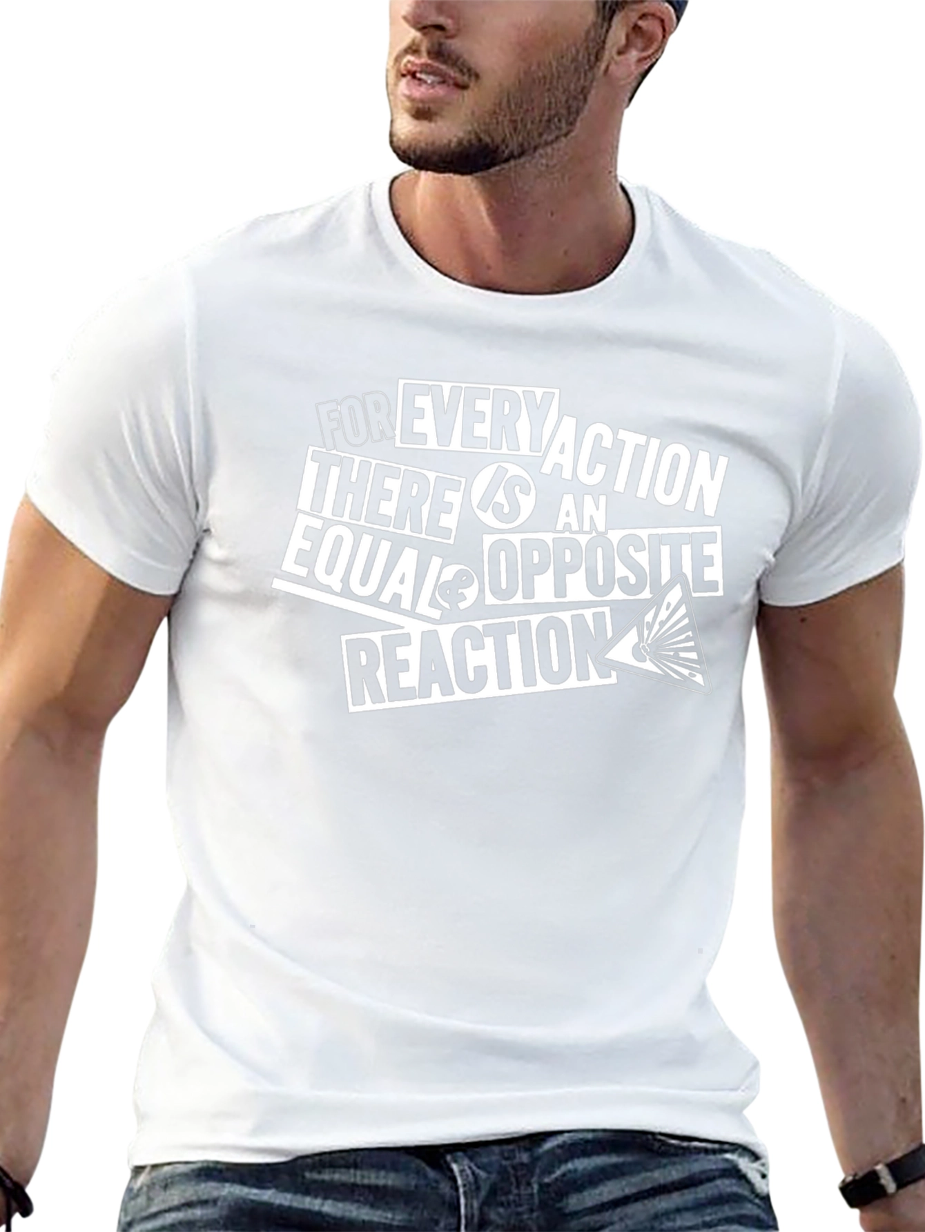 Action Reaction Graphic T-Shirt
