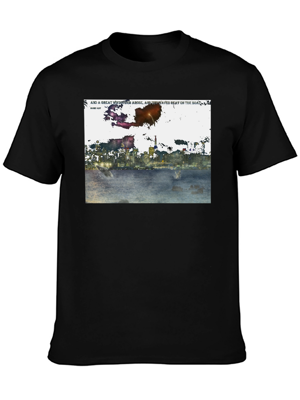 Abstract Cityscape Graphic T-Shirt