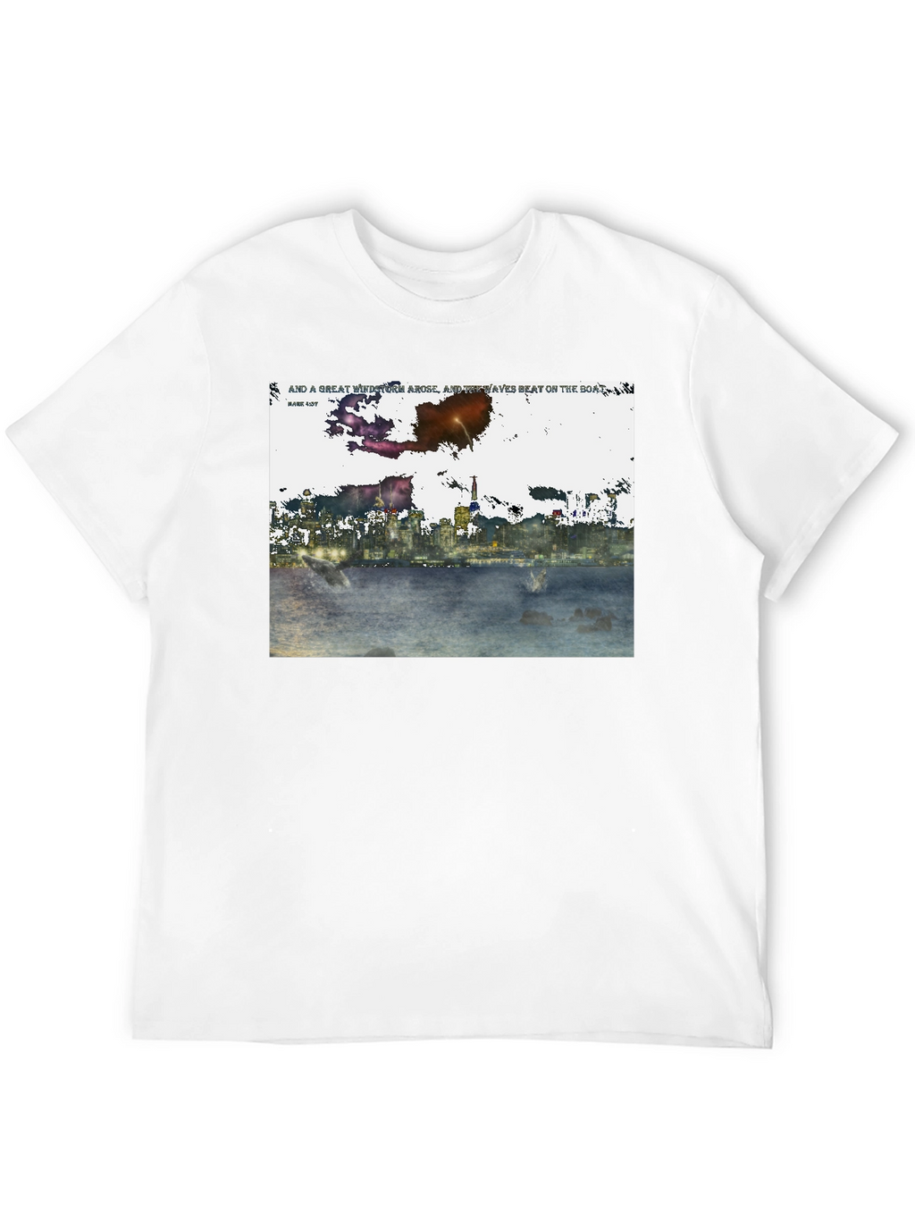 Abstract Cityscape Graphic T-Shirt