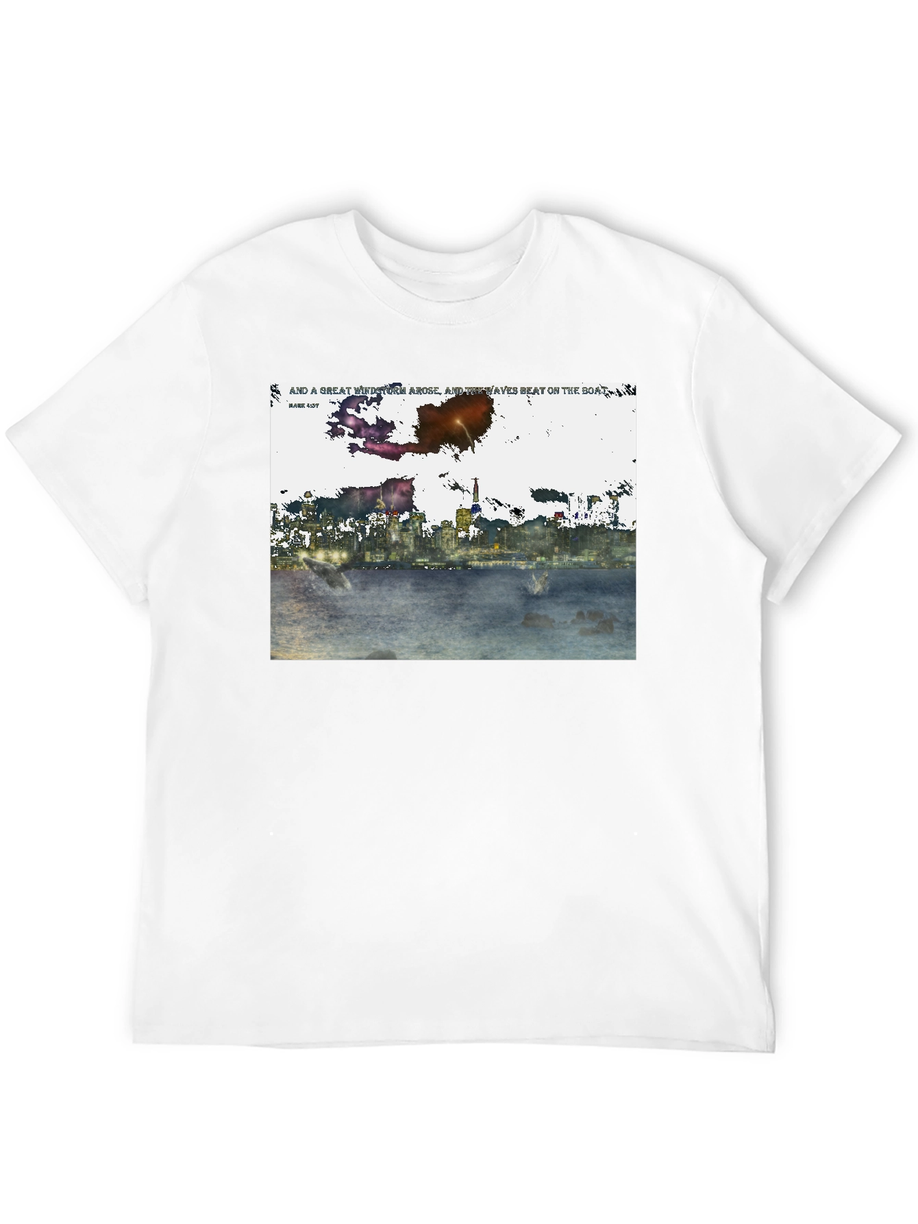 Abstract Cityscape Graphic T-Shirt