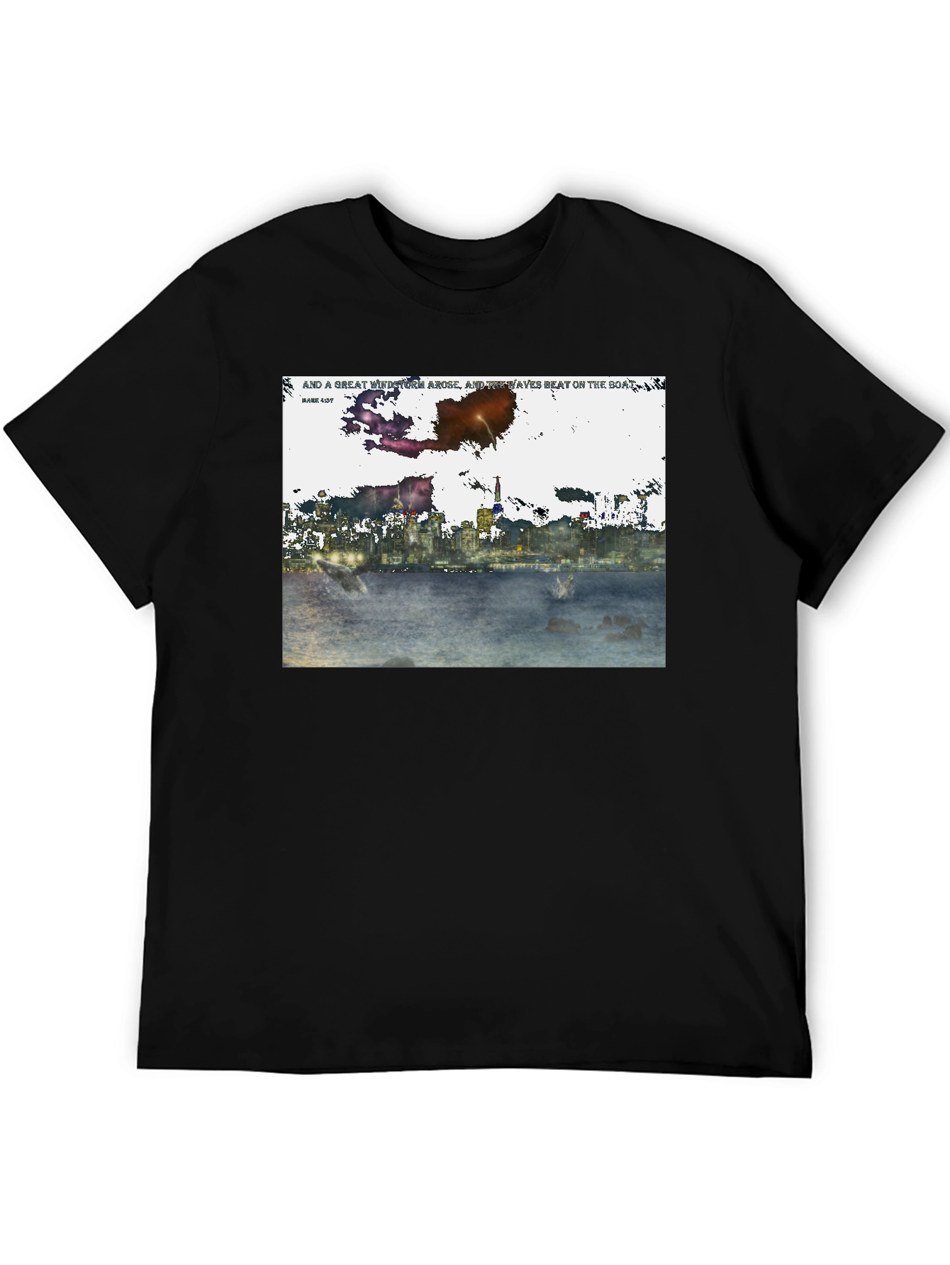 Abstract Cityscape Graphic T-Shirt