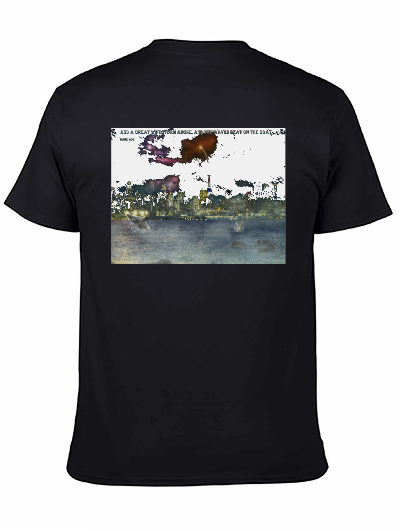 Abstract Cityscape Graphic T-Shirt