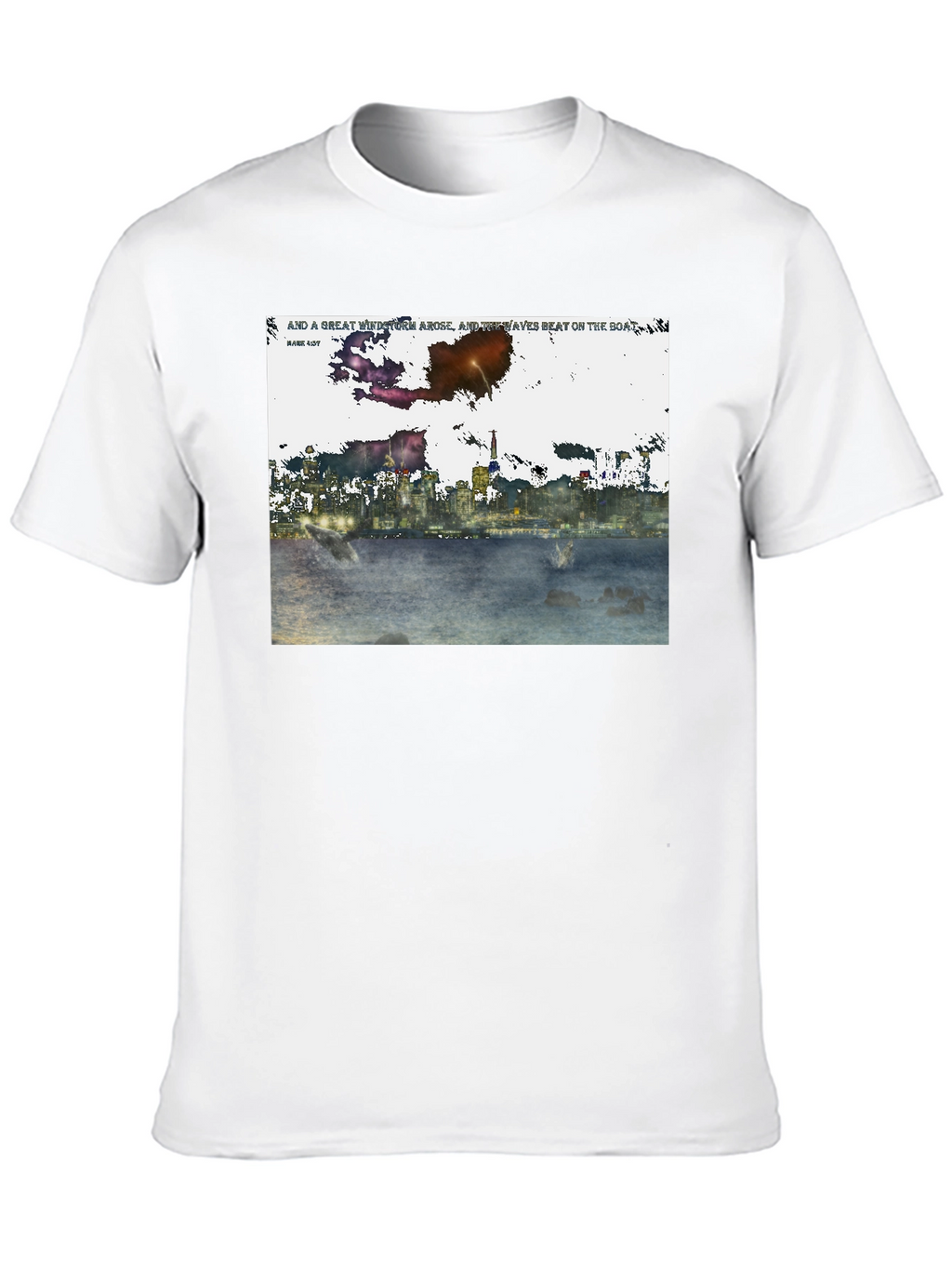 Abstract Cityscape Graphic T-Shirt