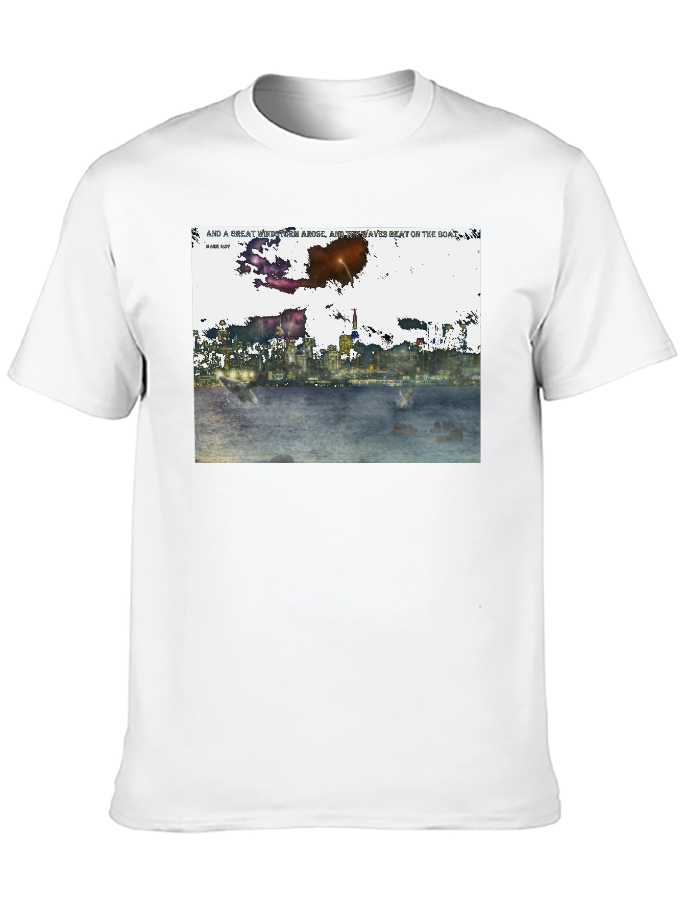 Abstract Cityscape Graphic T-Shirt