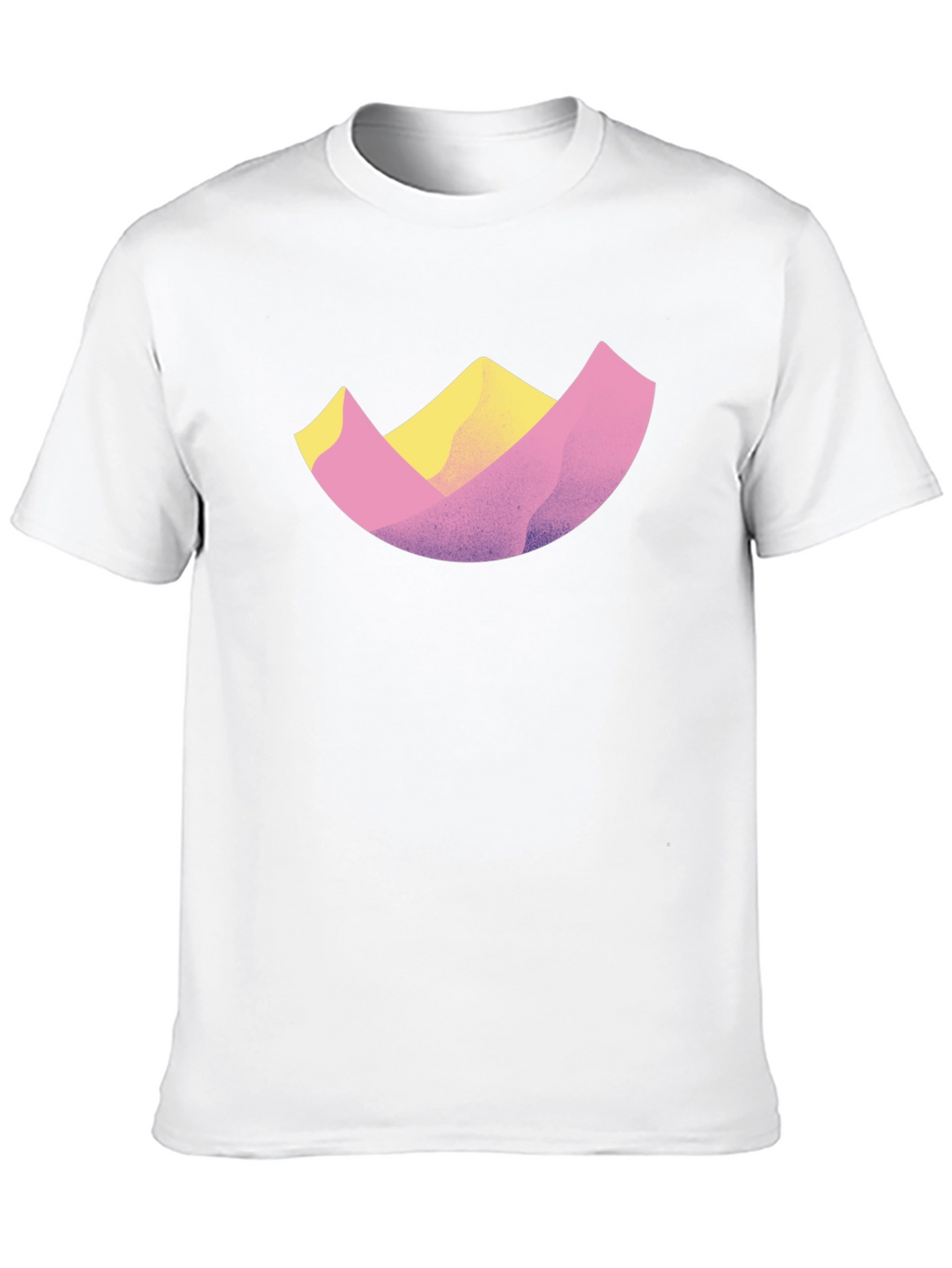 Abstract Mountain Design Black T-Shirt