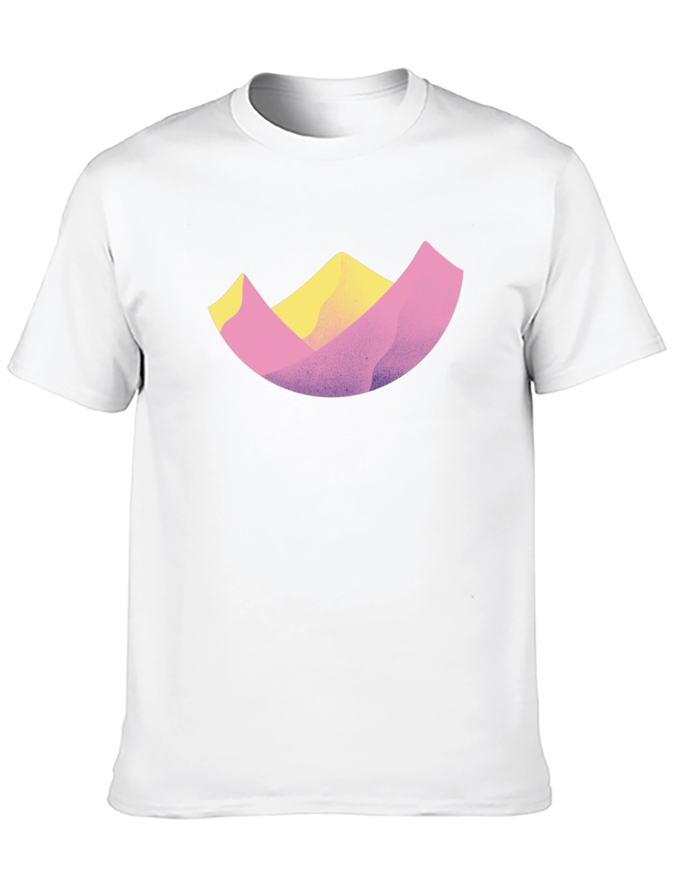 Abstract Mountain Design Black T-Shirt